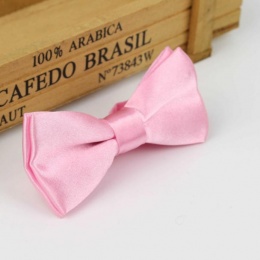 Boys Light Pink Satin Bow Tie with Adjustable Strap